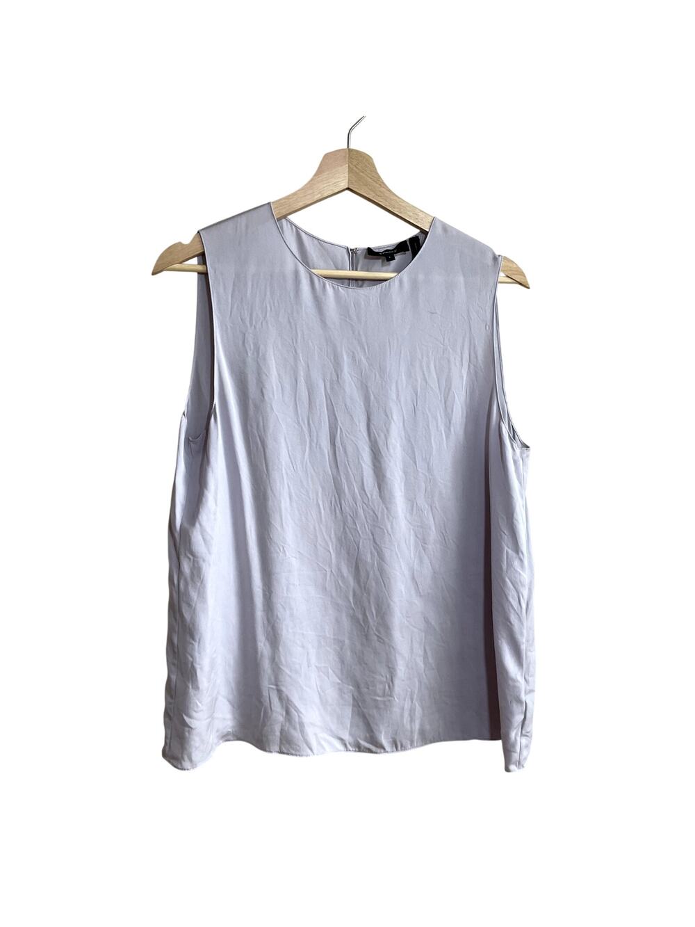 Theory lilac silk top sleeveless tank top women's size large casual summer shirt